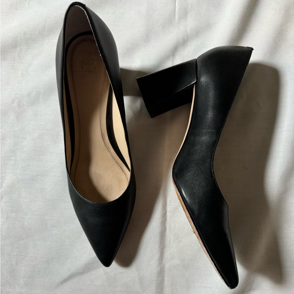 Marc Fisher Black Block Heel Pumps